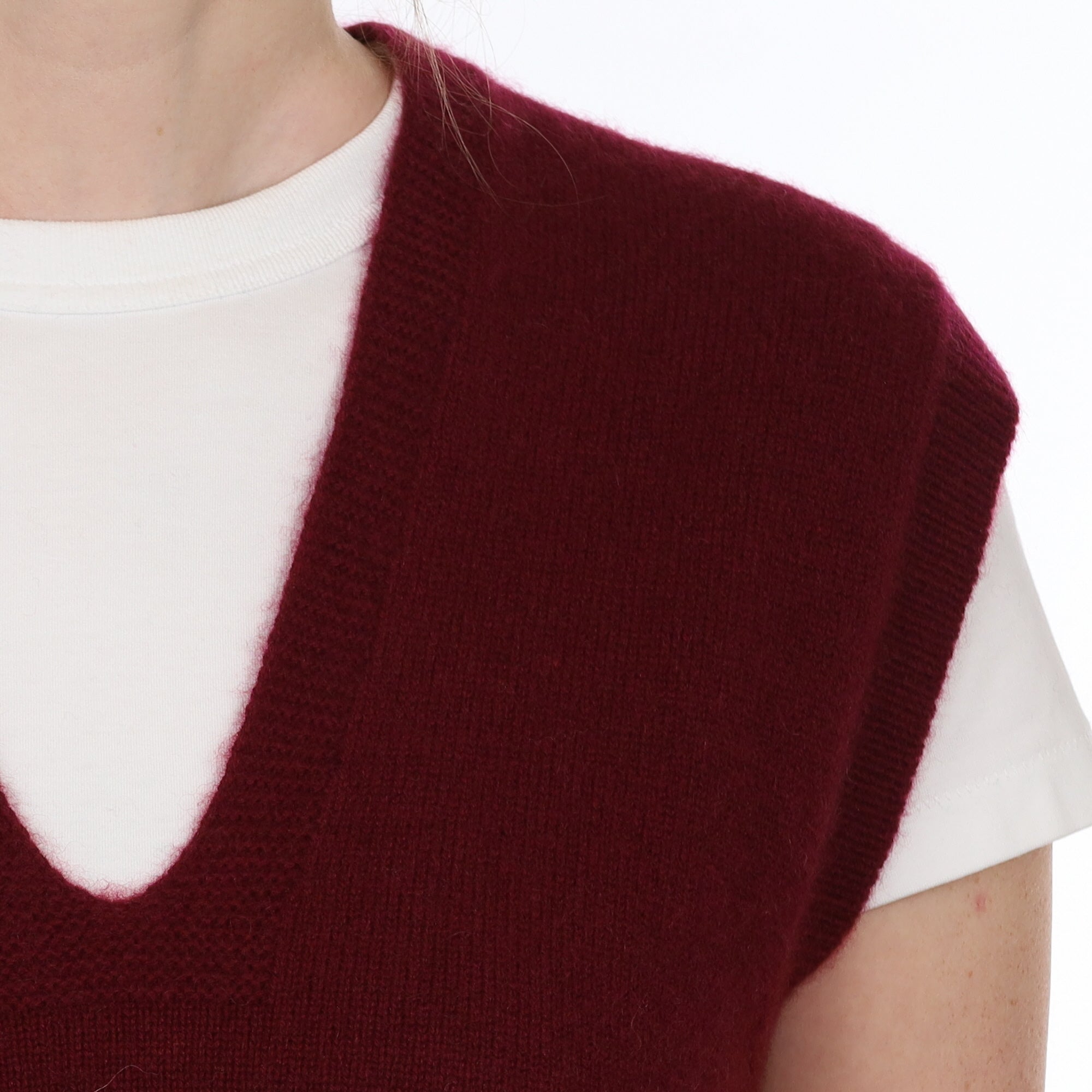 Brand New Rich Wine Luxury Cashmere Tank Top Small UK 8-10