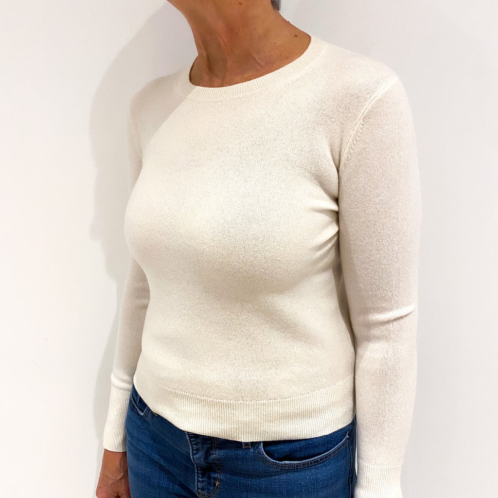Cream Cashmere Crew Neck Jumper Medium
