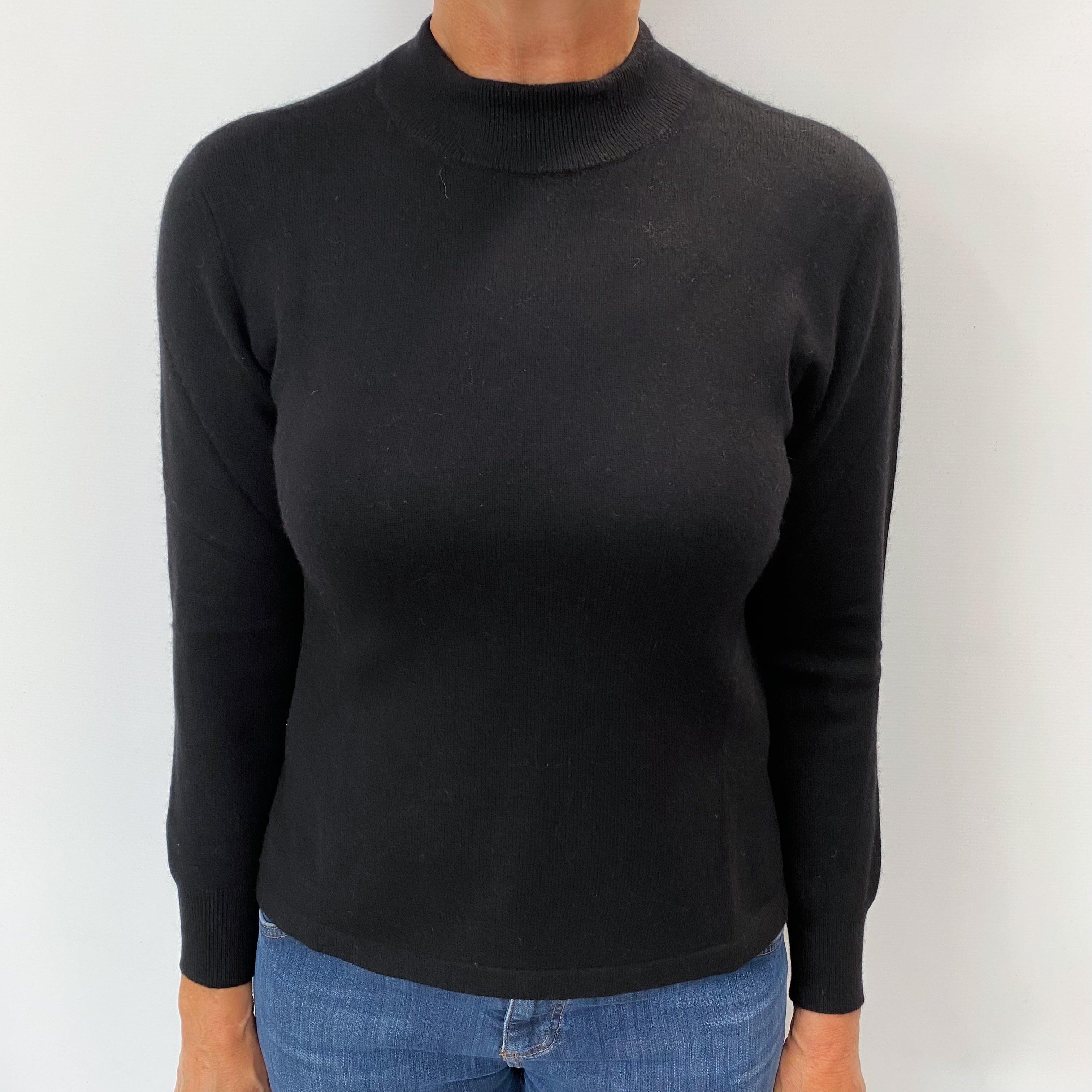 Black Cashmere Turtle Neck Jumper Medium