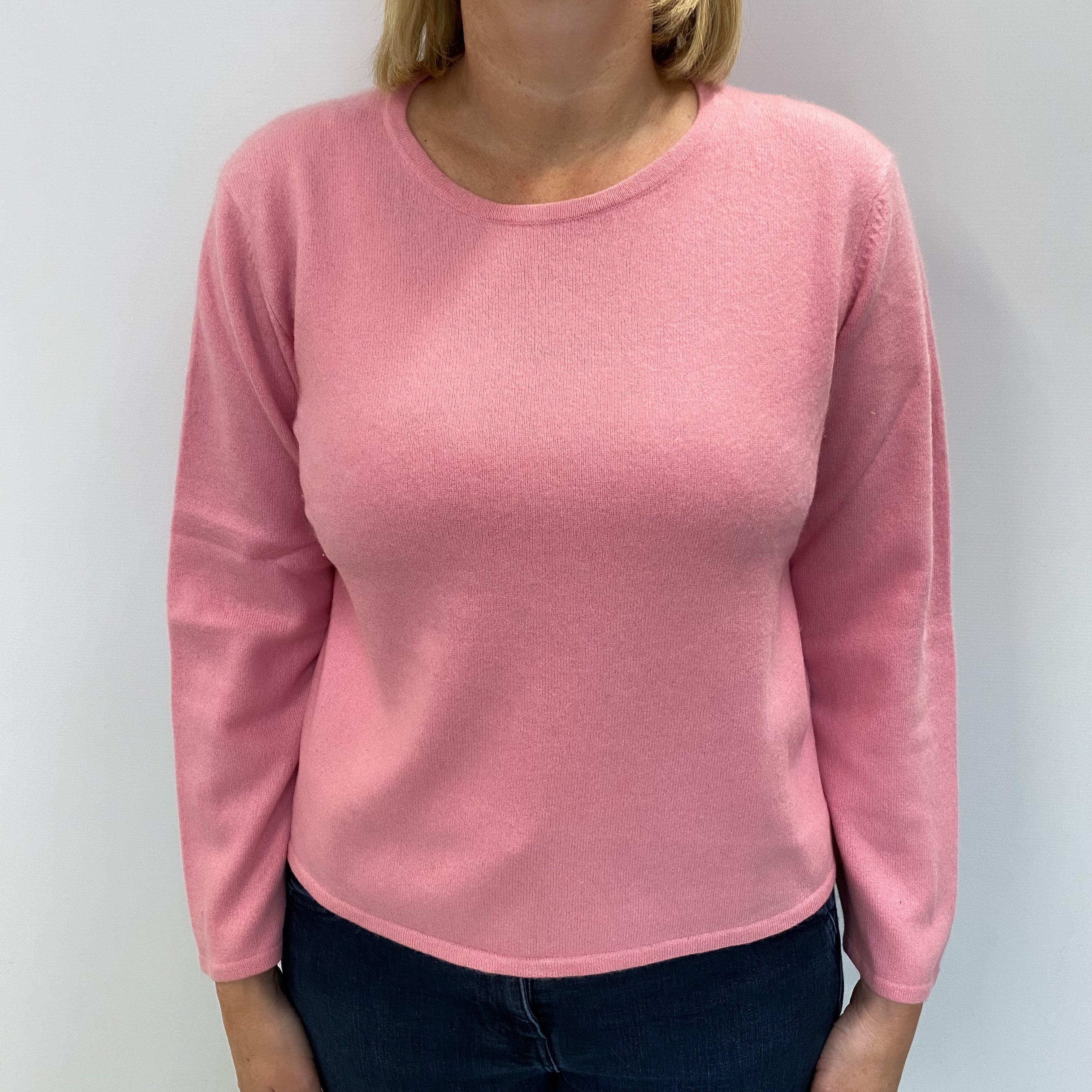 Sugar Mouse Pink Cashmere Crew Neck Jumper Large