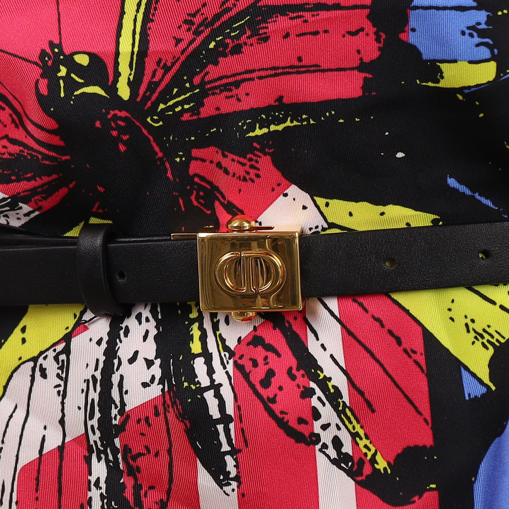 Cristian Dior Silk Top with Belt Extra Small