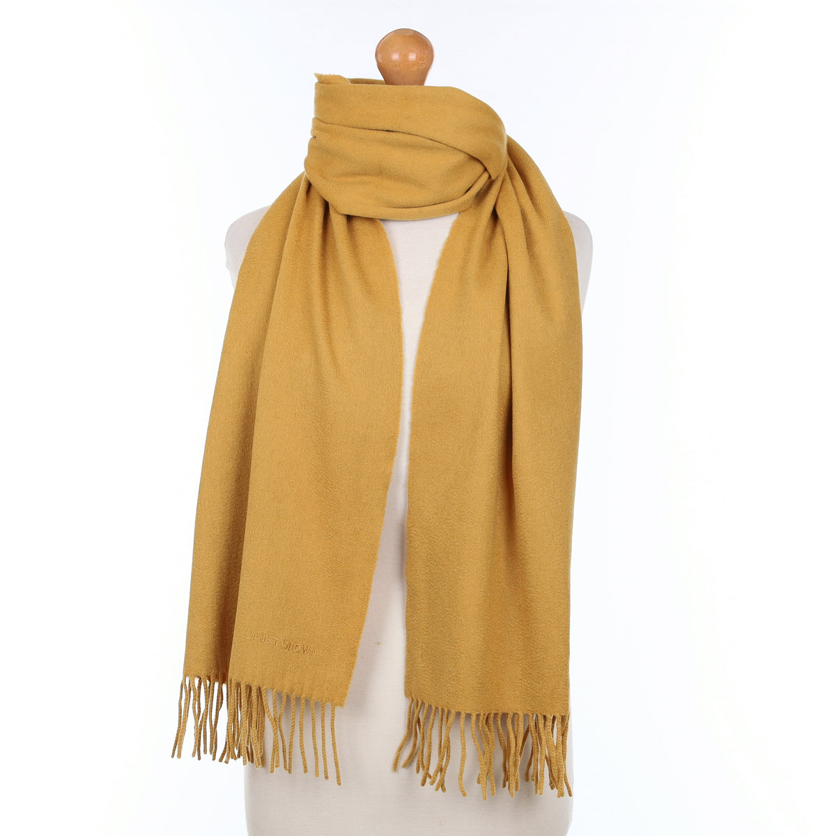 Mustard Yellow Cashmere Woven Scarf
