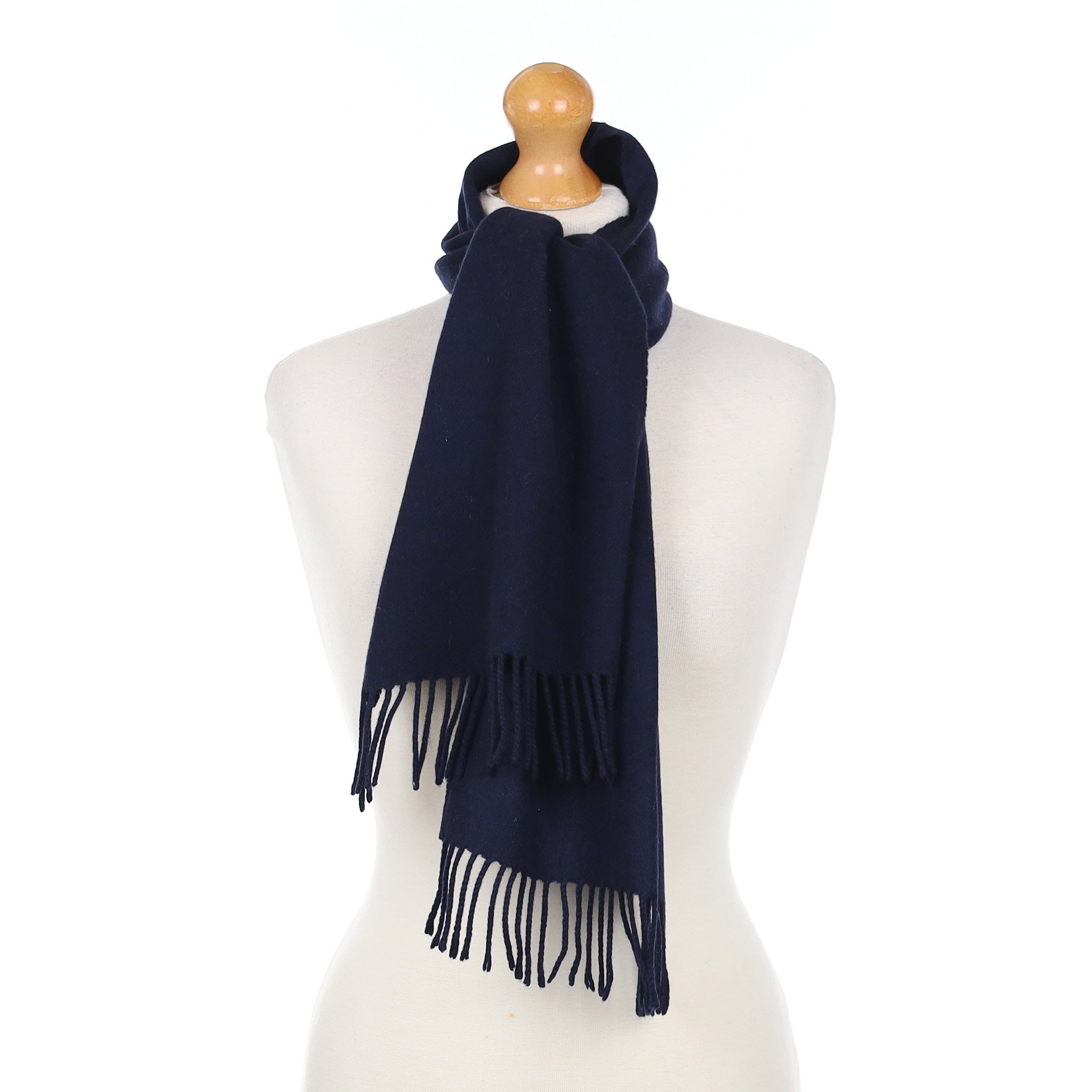 Navy Blue Cashmere Woven Scarf