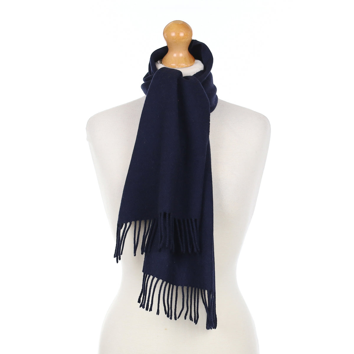 Navy Blue Cashmere Woven Scarf