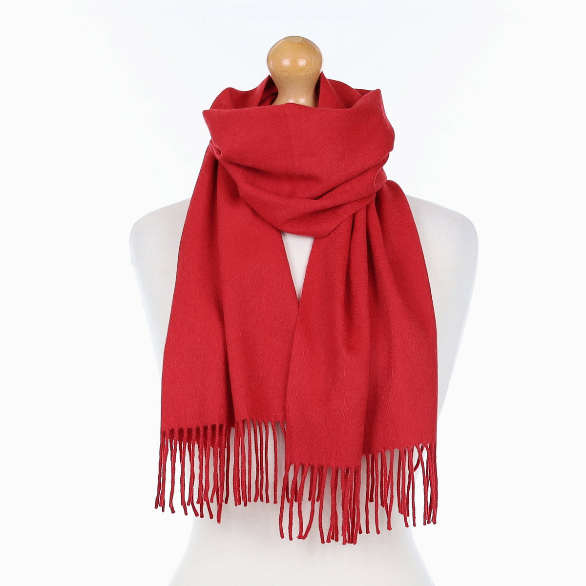 Spanish Red Cashmere Woven Scarf
