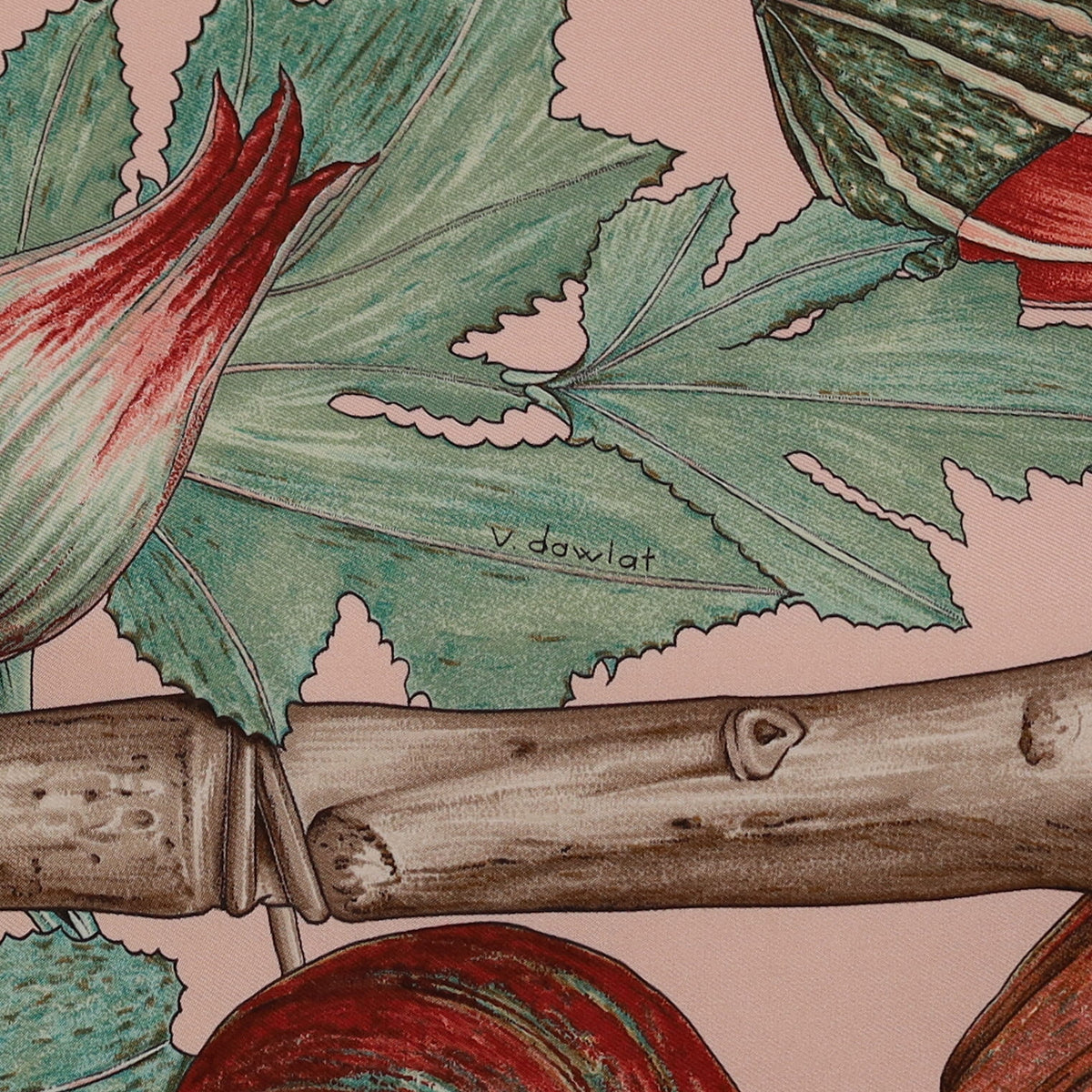 Hermès Citrouilles et Coloquintes Silk Scarf