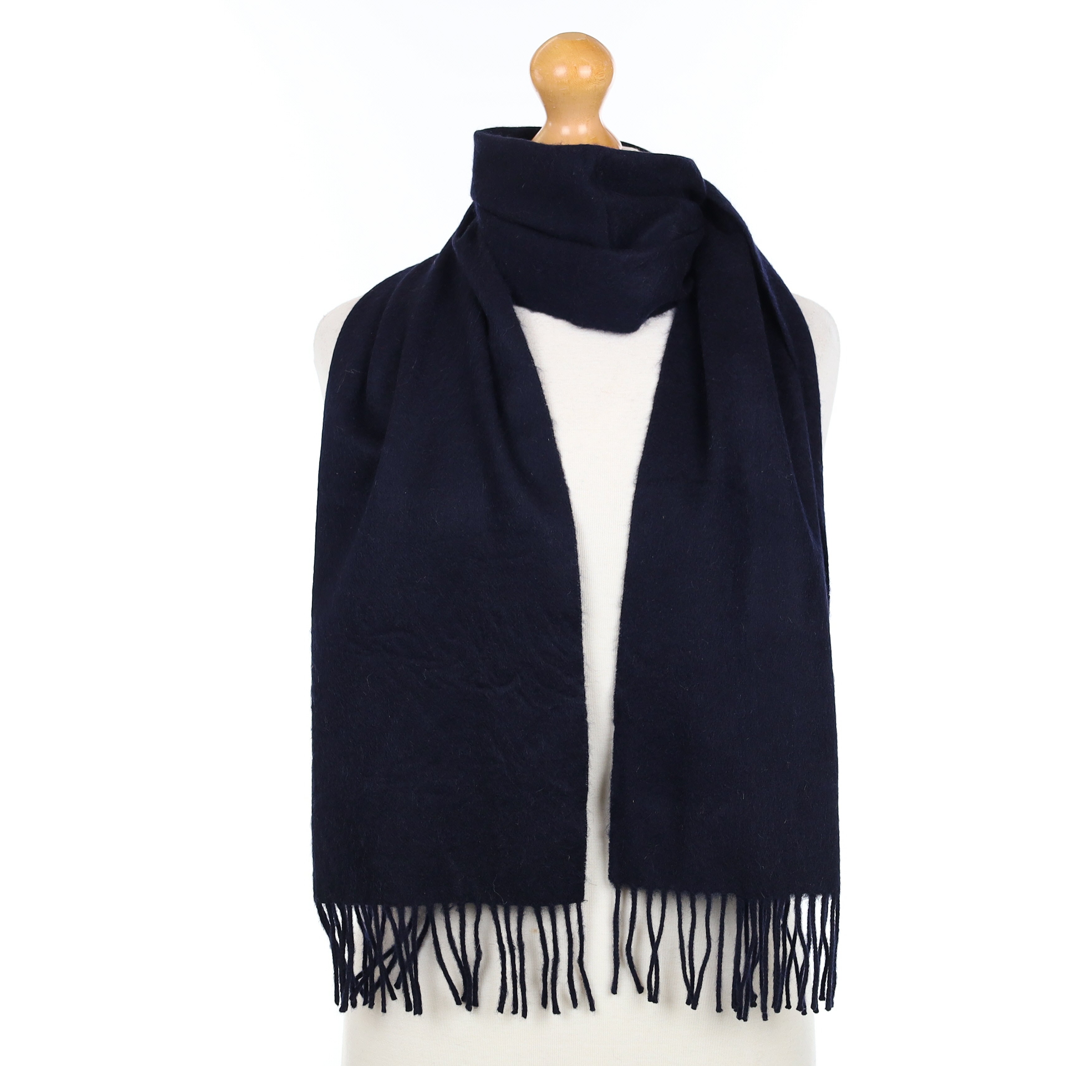 Navy Blue Cashmere Woven Scarf