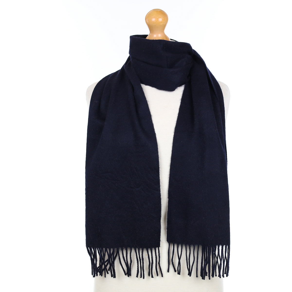 Navy Blue Cashmere Woven Scarf