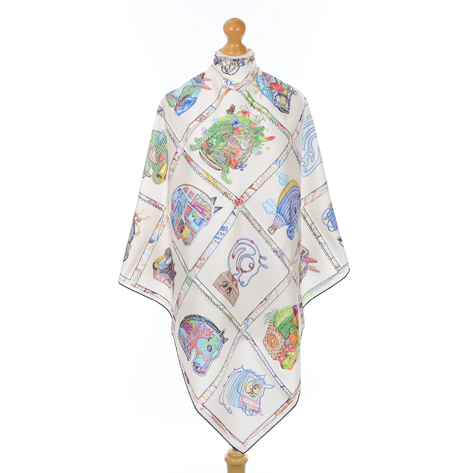 Boxed Hermès Chevaloscope Silk Scarf