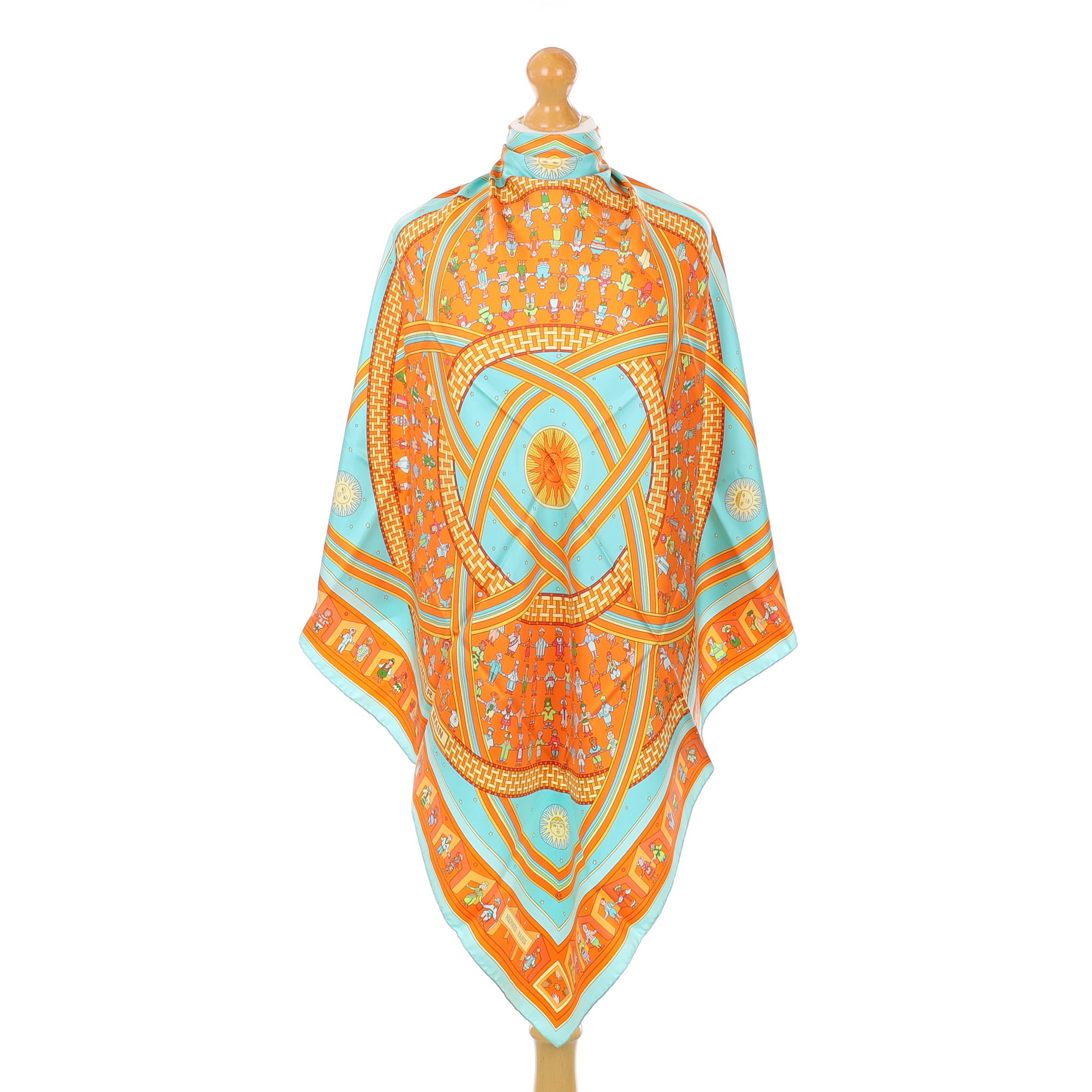 Boxed Hermès Donner La Main Silk Scarf