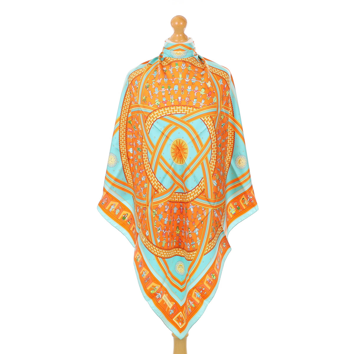 Boxed Hermès Donner La Main Silk Scarf