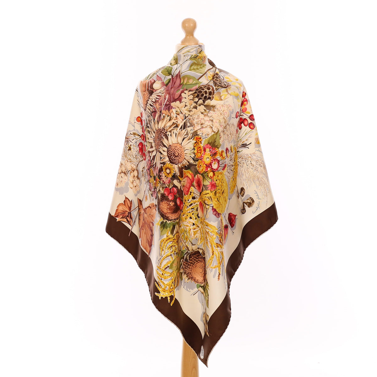 Mantero Autumn Floral Silk Scarf