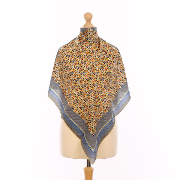 Laslett Pretty Patterned Silk Scarf