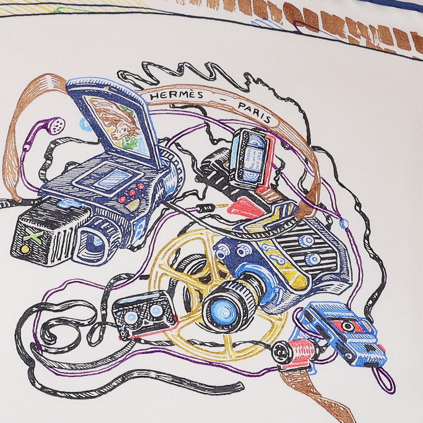 Boxed Hermès Chevaloscope Silk Scarf