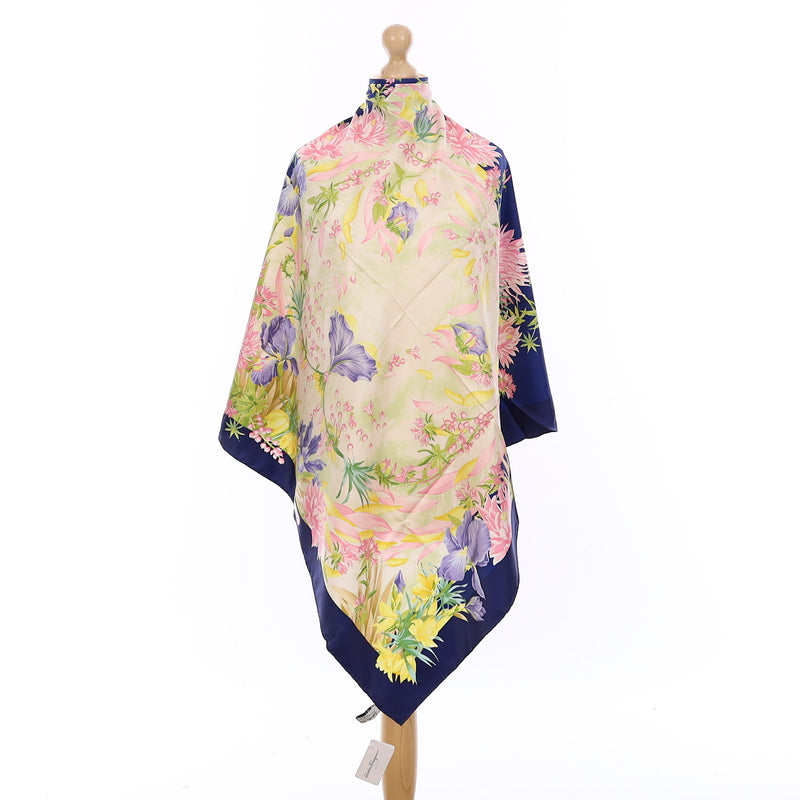 Brand New Boxed Salvatore Ferragamo Silk Scarf