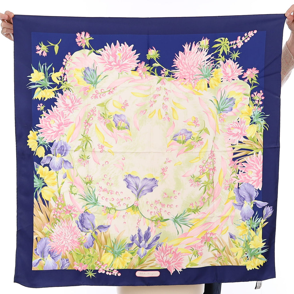 Brand New Boxed Salvatore Ferragamo Silk Scarf