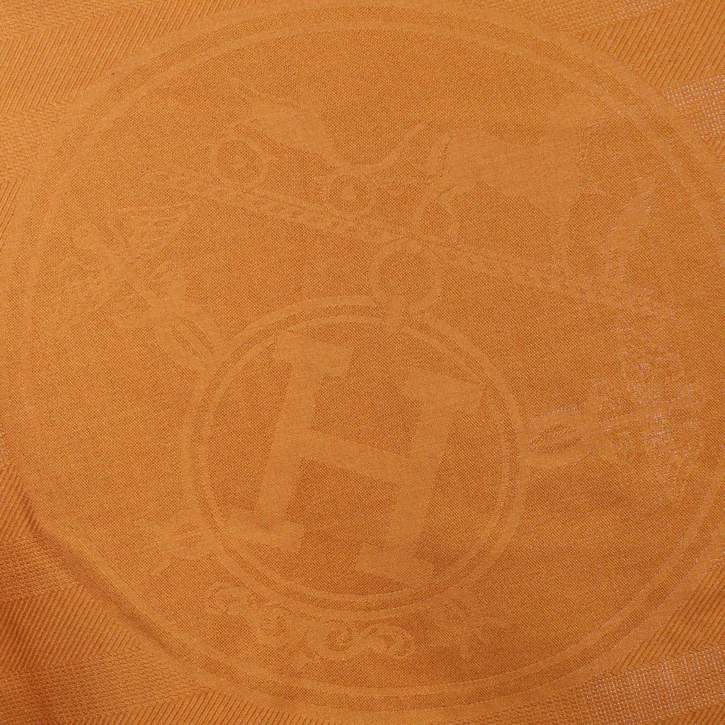Boxed Hermès Libris Losange Cashmere and Silk Scarf
