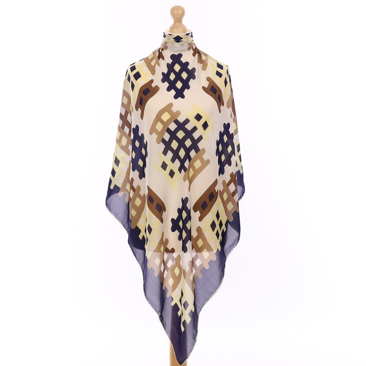 Jaeger Waffle Print Silk Scarf