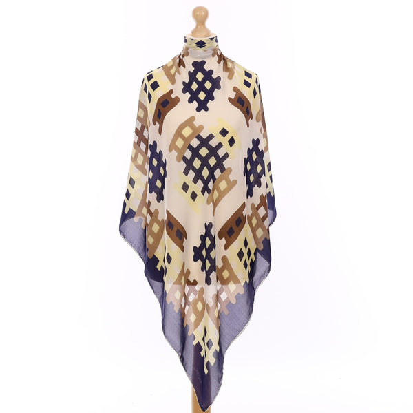 Jaeger Waffle Print Silk Scarf