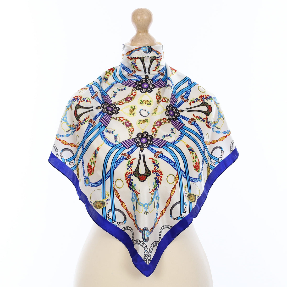 Brand New Wensli Jewellery Themed Silk Scarf