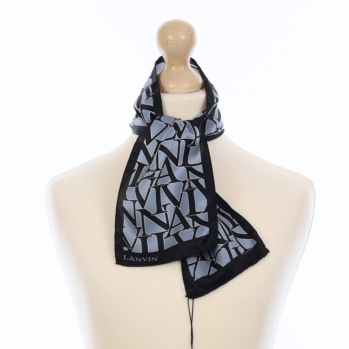 Brand New Boxed Lanvin Logo Silk Scarf
