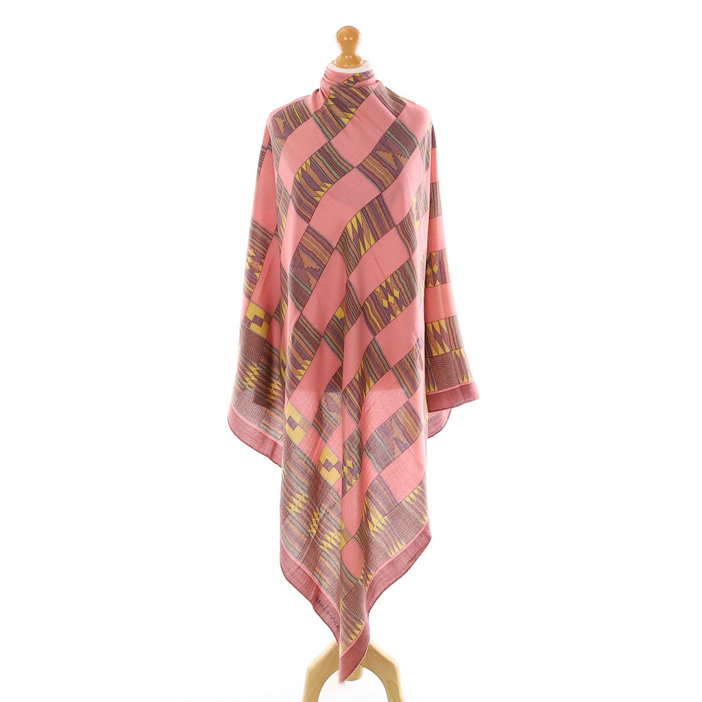 Brand New Boxed Hermès Geometric Cashmere and Silk Shawl