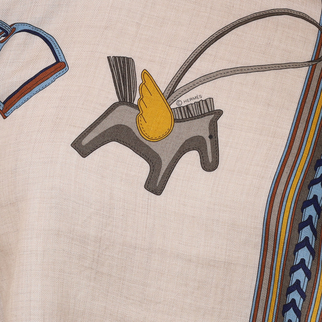 Brand New Boxed Hermès Cashmere and Silk Stole