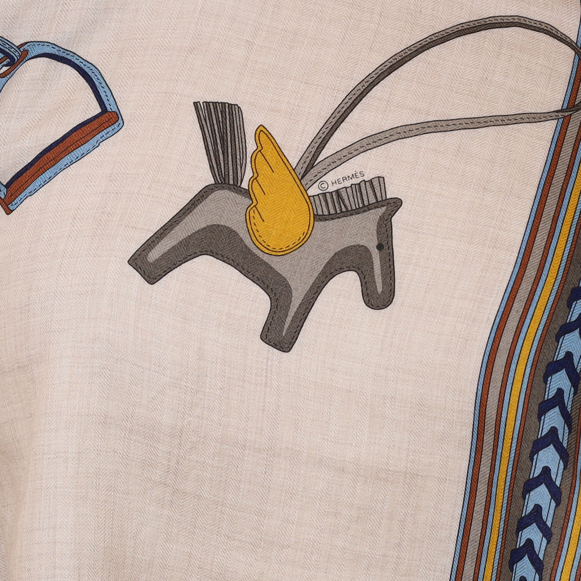Brand New Boxed Hermès Cashmere and Silk Stole