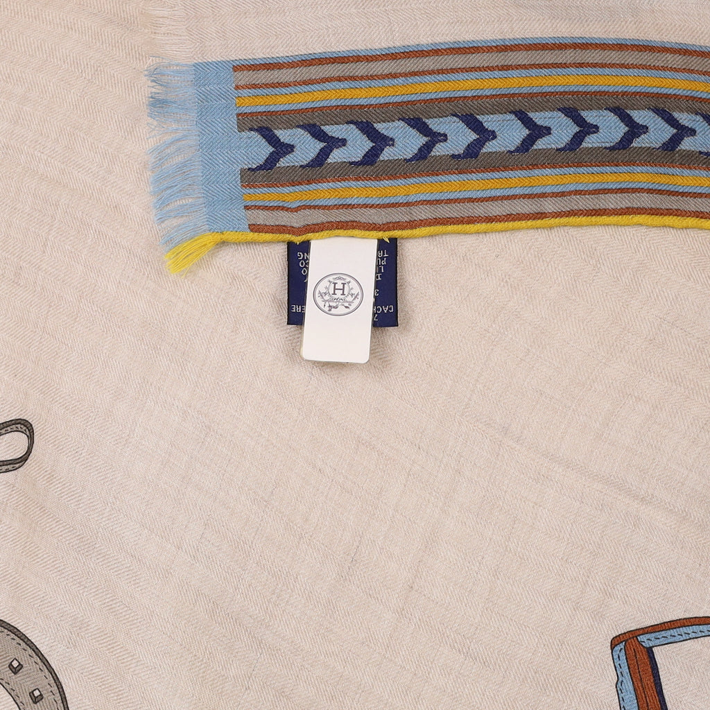 Brand New Boxed Hermès Cashmere and Silk Stole