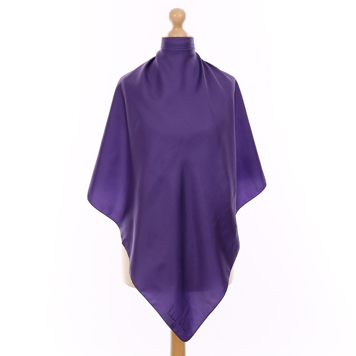 Richard Allan Iris Purple Vintage Silk Scarf