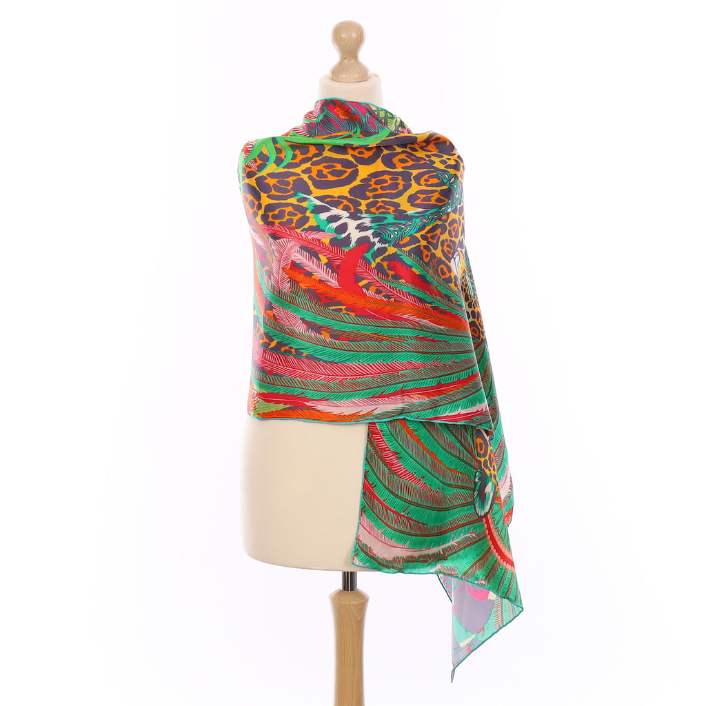 Pristine Sleeping Tiger Silk Wrap