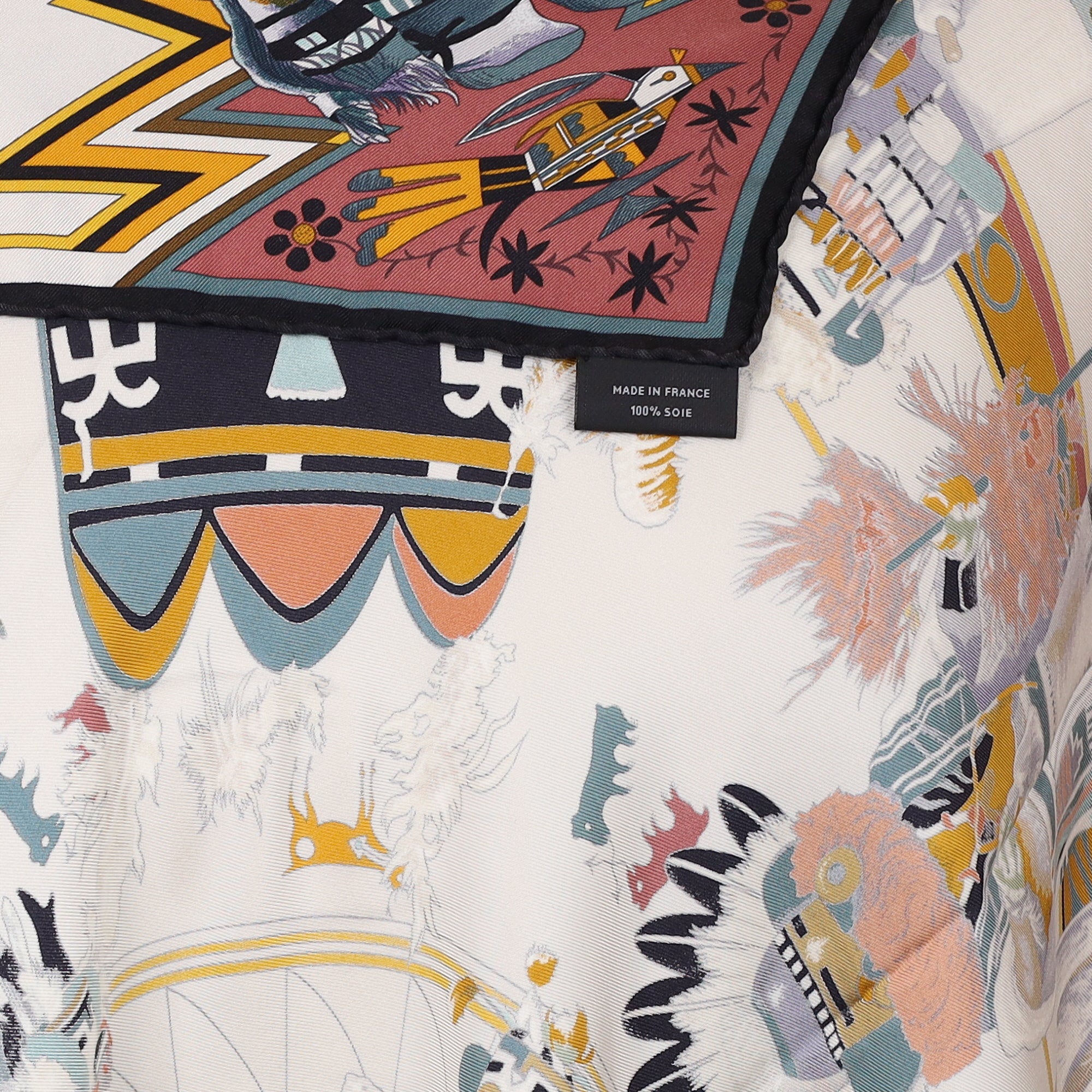 Boxed Hermès Kachinas Silk Scarf Grail