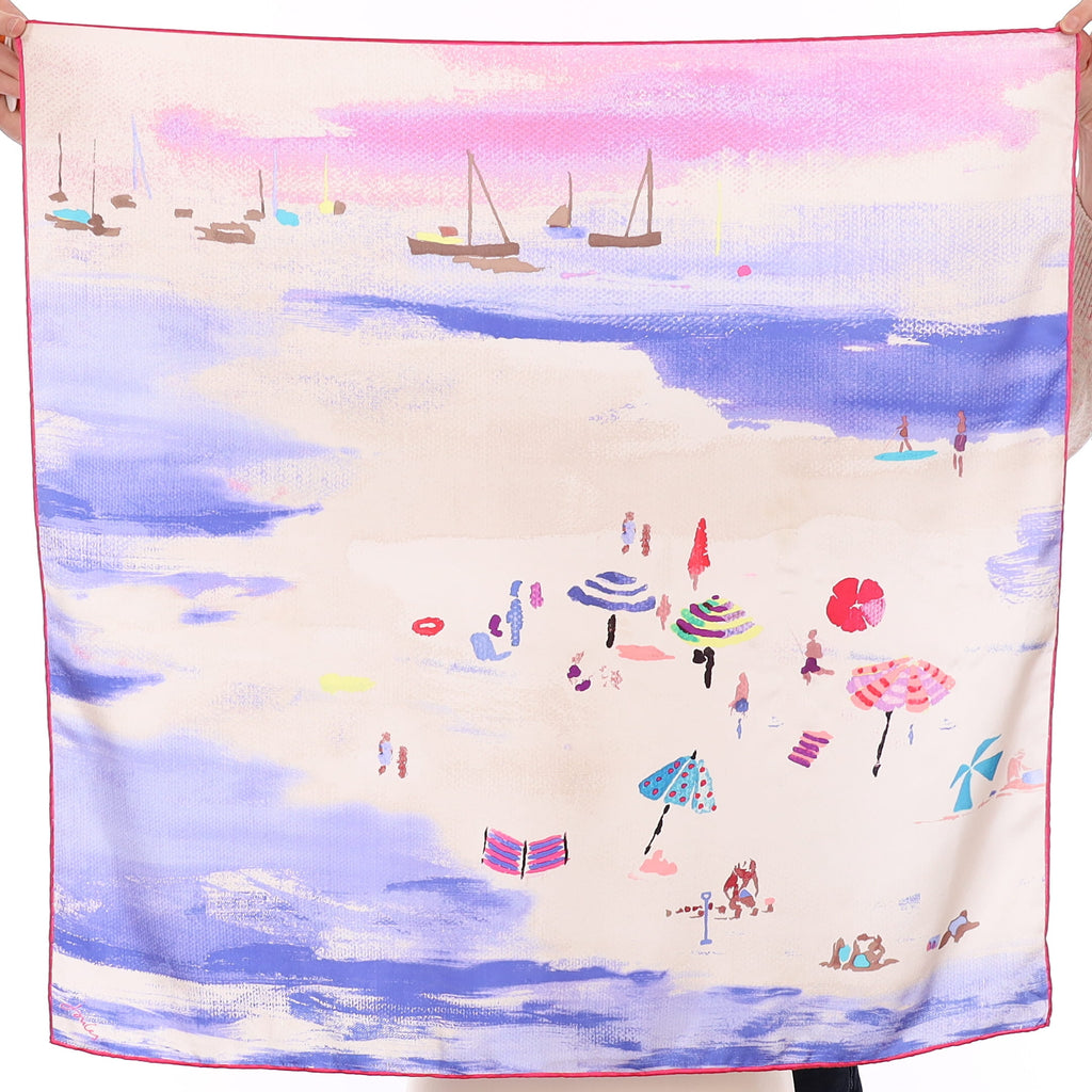 Joules Seaside Design Vintage Silk Scarf