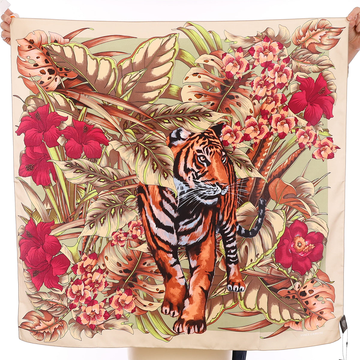 Brand New Tropical Tiger Silk Scarf