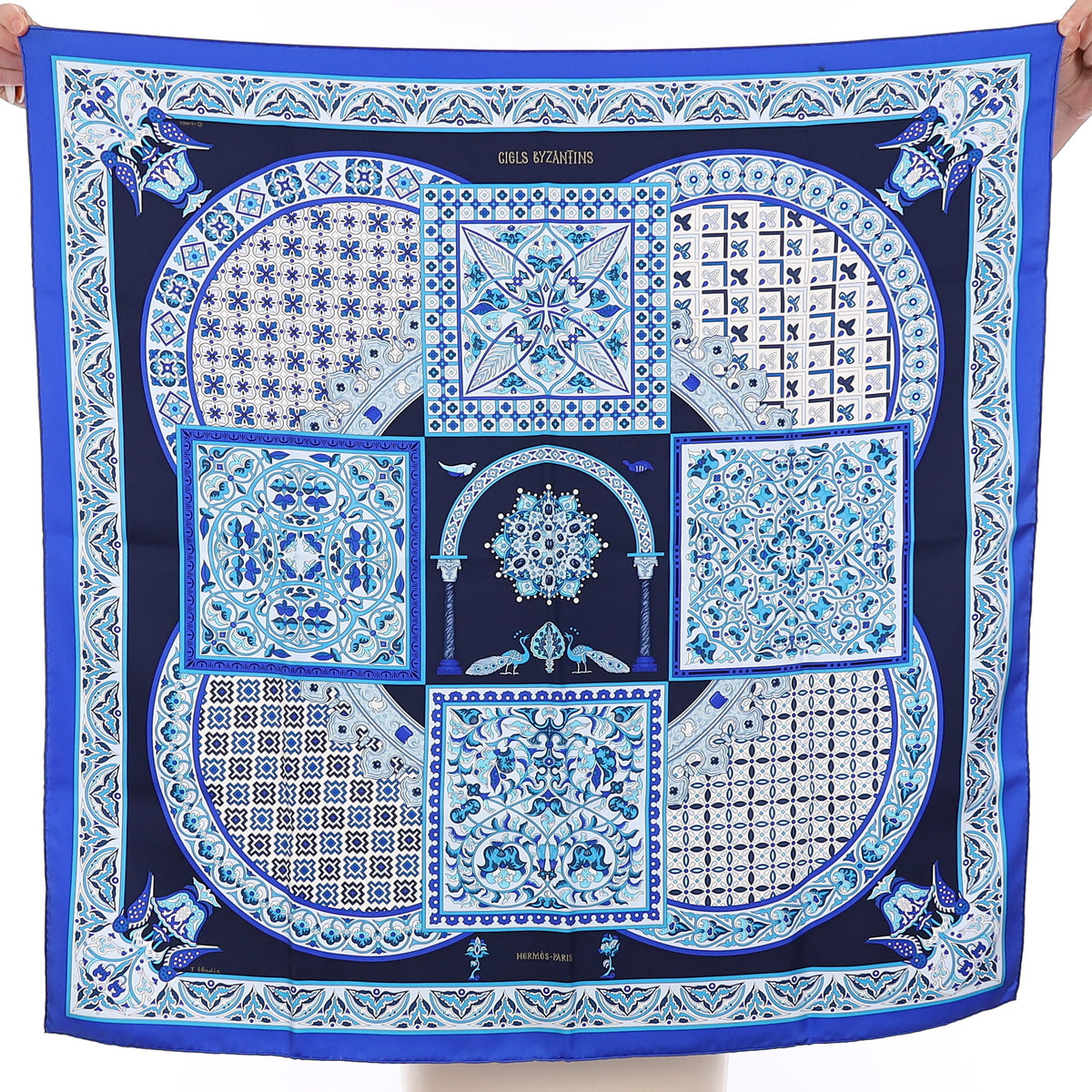Pristine Boxed Hermès Ciels Byzantins Silk Scarf