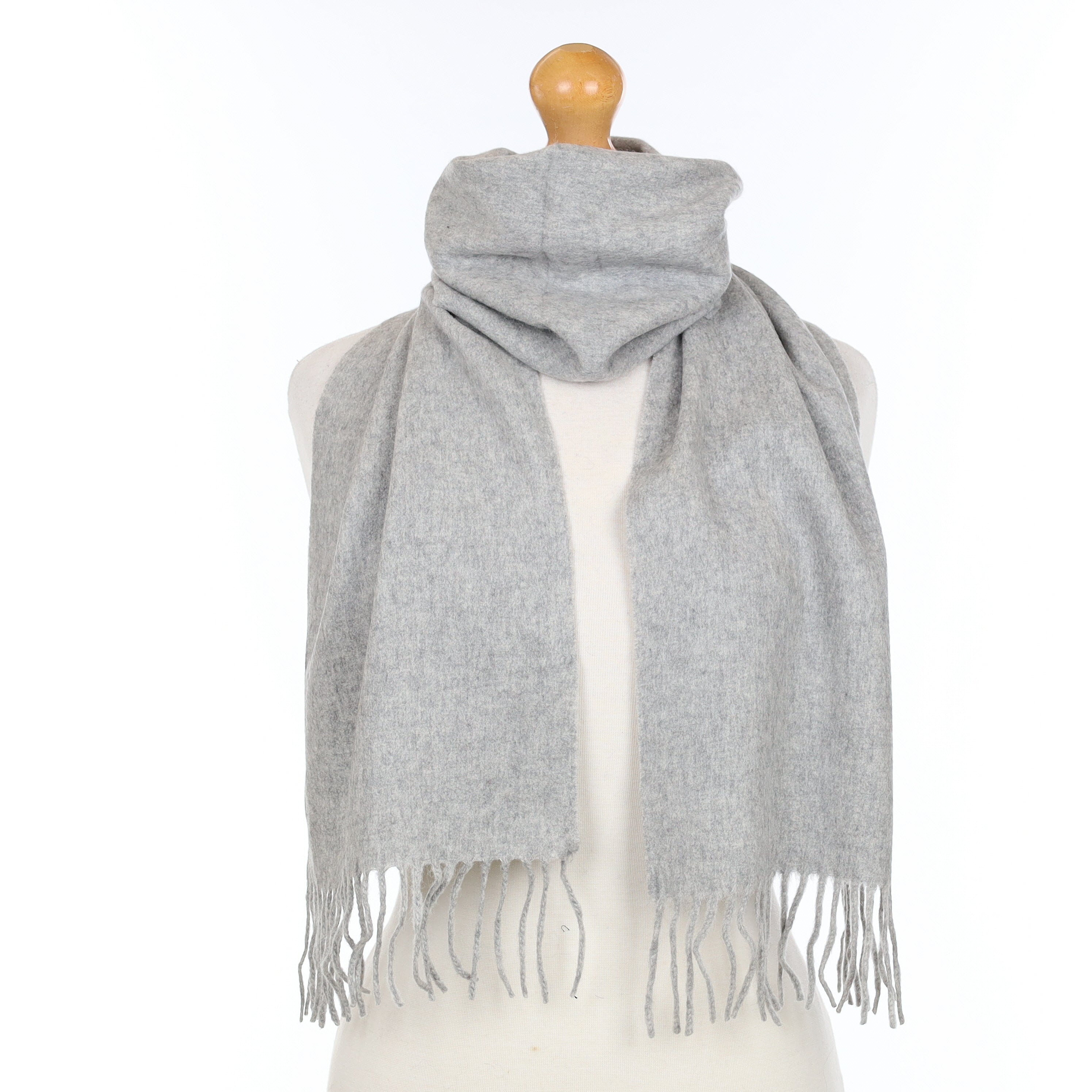 Smoke Grey Cashmere Woven Scarf