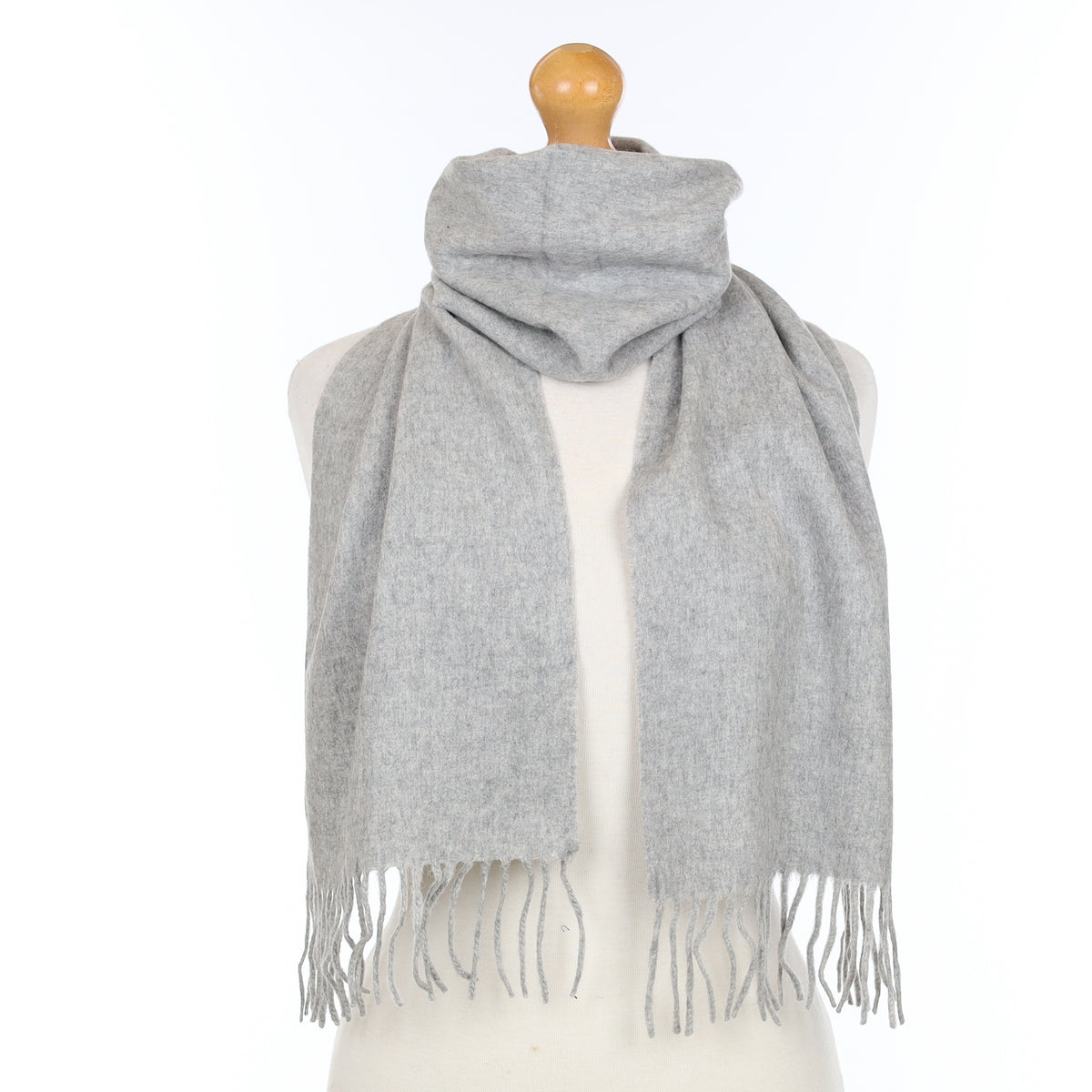 Smoke Grey Cashmere Woven Scarf