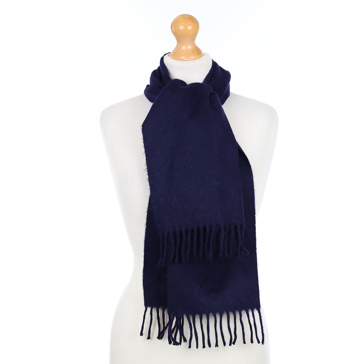 Scottish Navy Blue Cashmere Woven Scarf