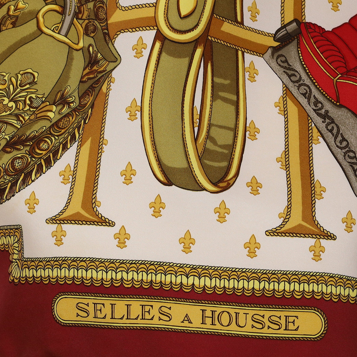 Hermès Selles a Housse Silk Scarf