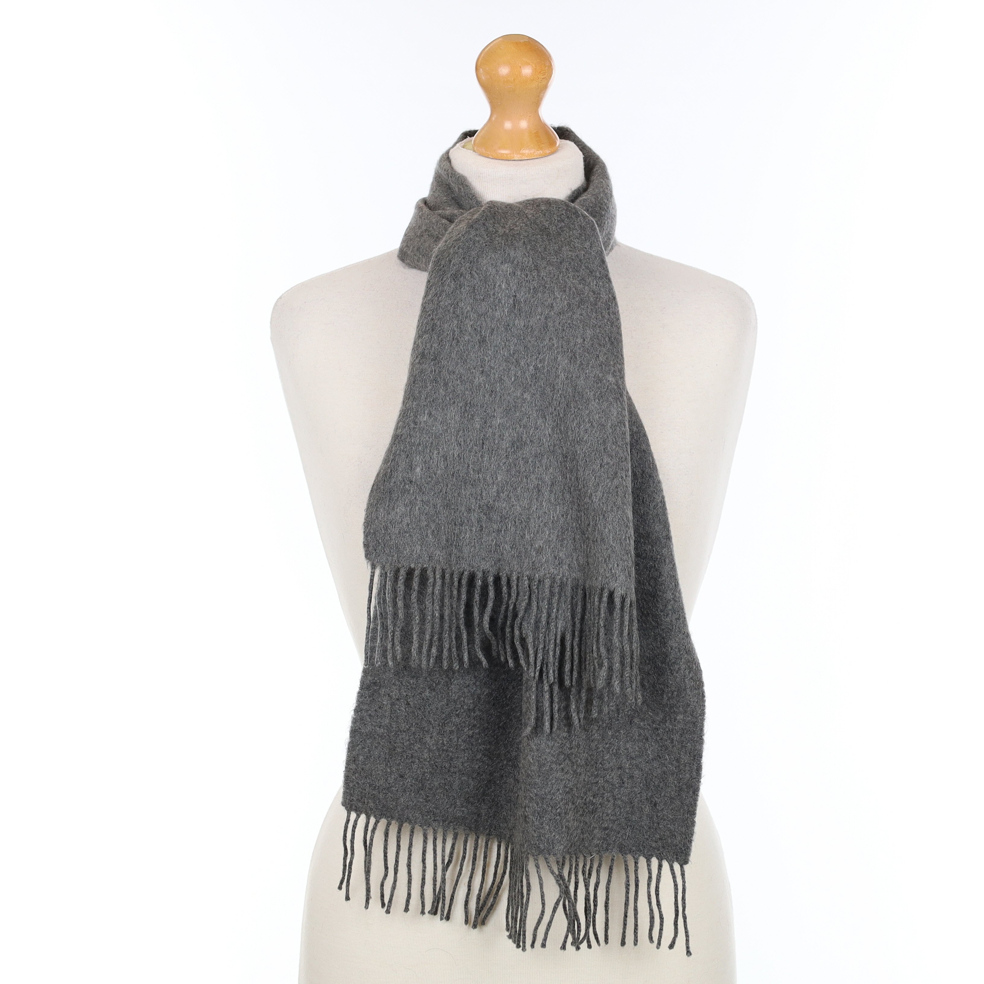 Slate Grey Cashmere Woven Scarf