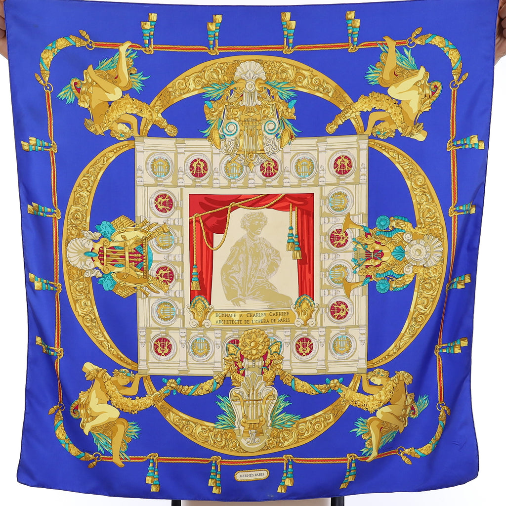 Hermès Hommage a Charles Garnier Architecte de L'Opera de Paris Silk Scarf