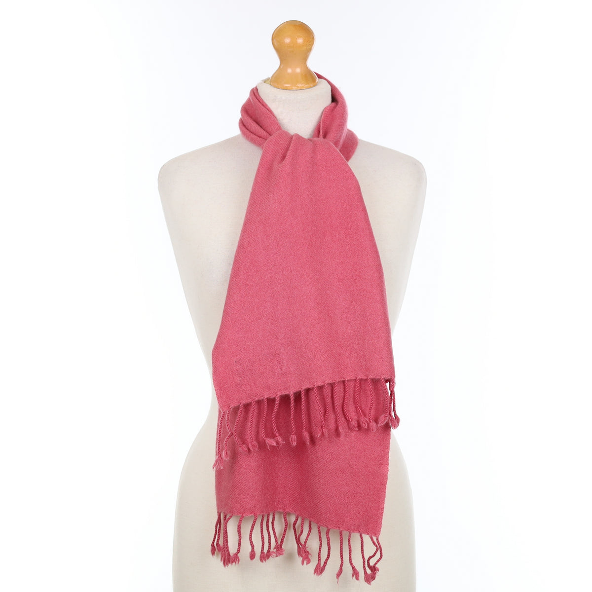 Rose Pink Cashmere Woven Scarf
