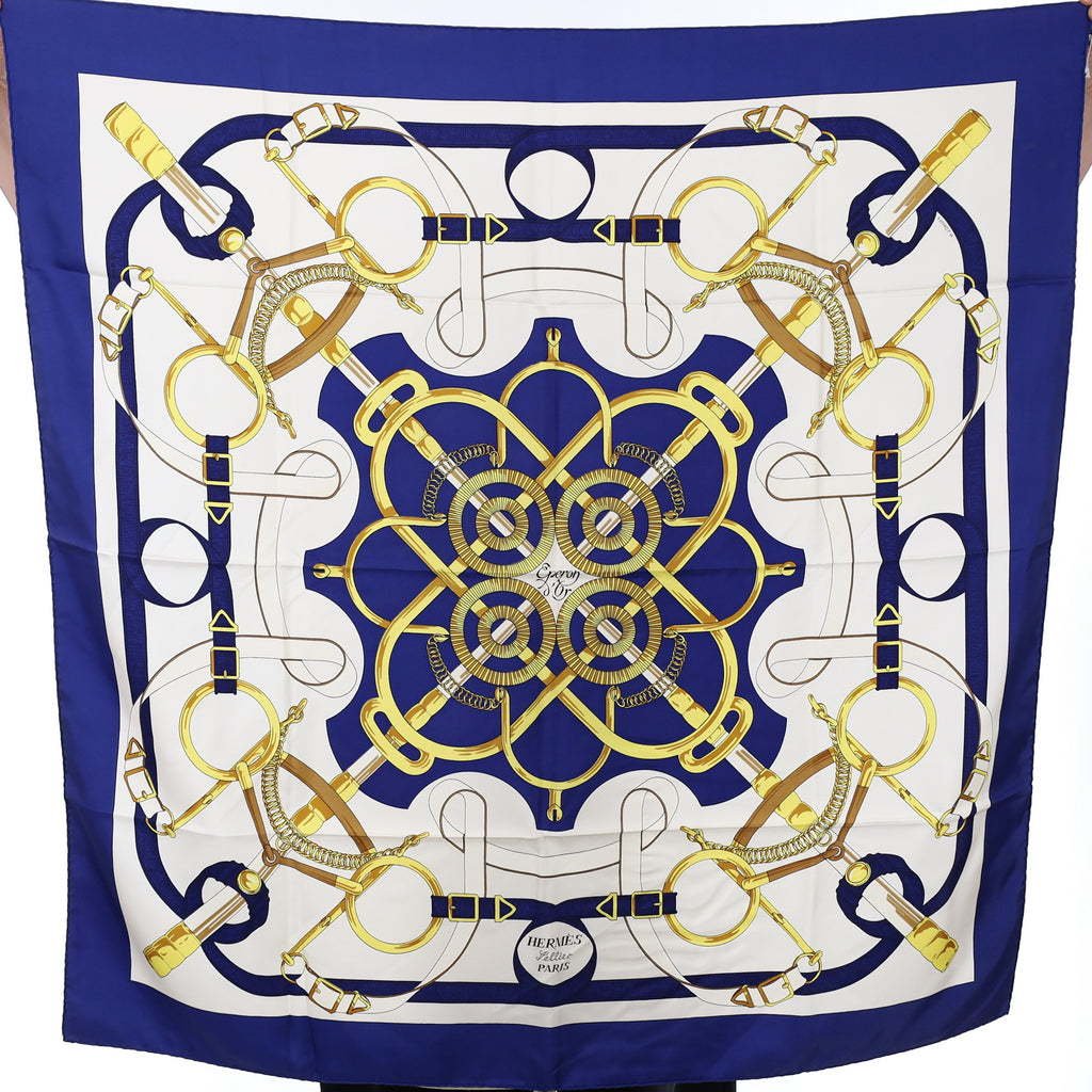 Brand New Boxed Hermès Eperon d'Or Vintage Silk Scarf