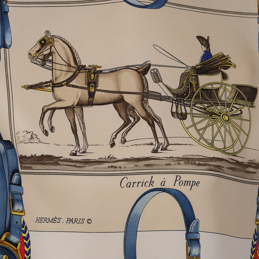 Hermès Carrick à Pompe Silk Scarf