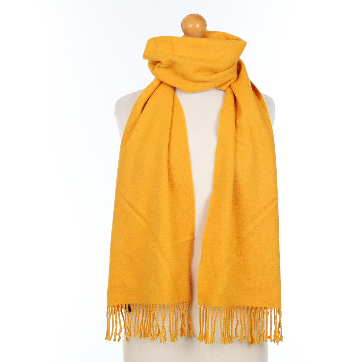 Golden Yellow Cashmere Woven Scarf