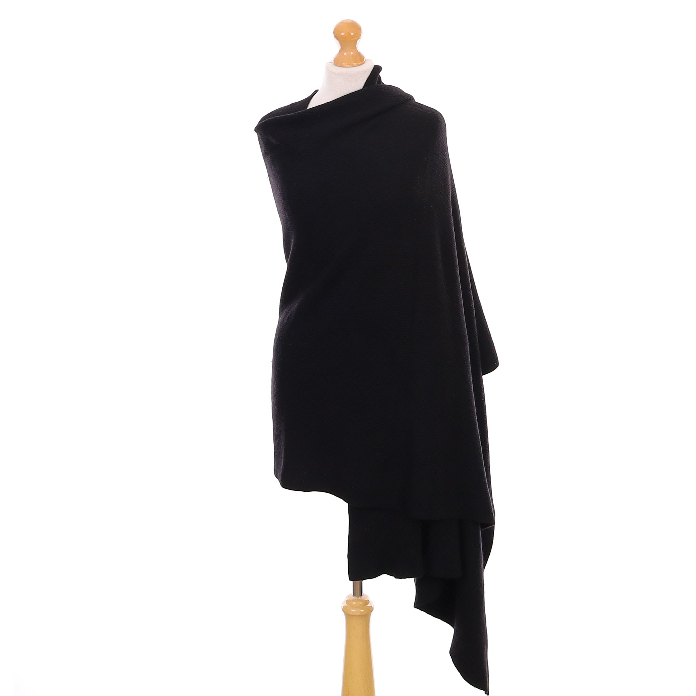 Dark Navy Cashmere Extra Large Knitted Wrap