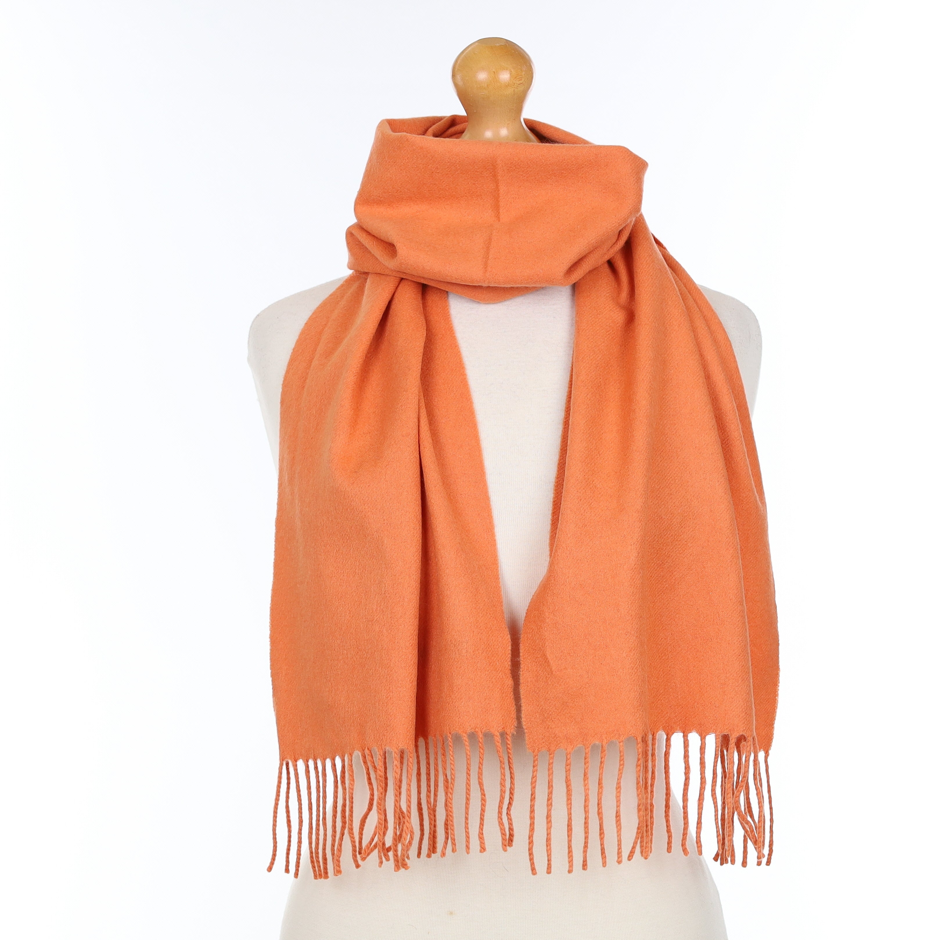Pale Orange Cashmere Woven Scarf