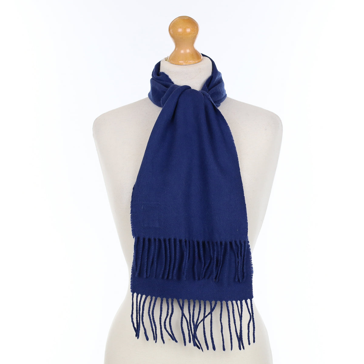Navy Blue Cashmere Woven Scarf