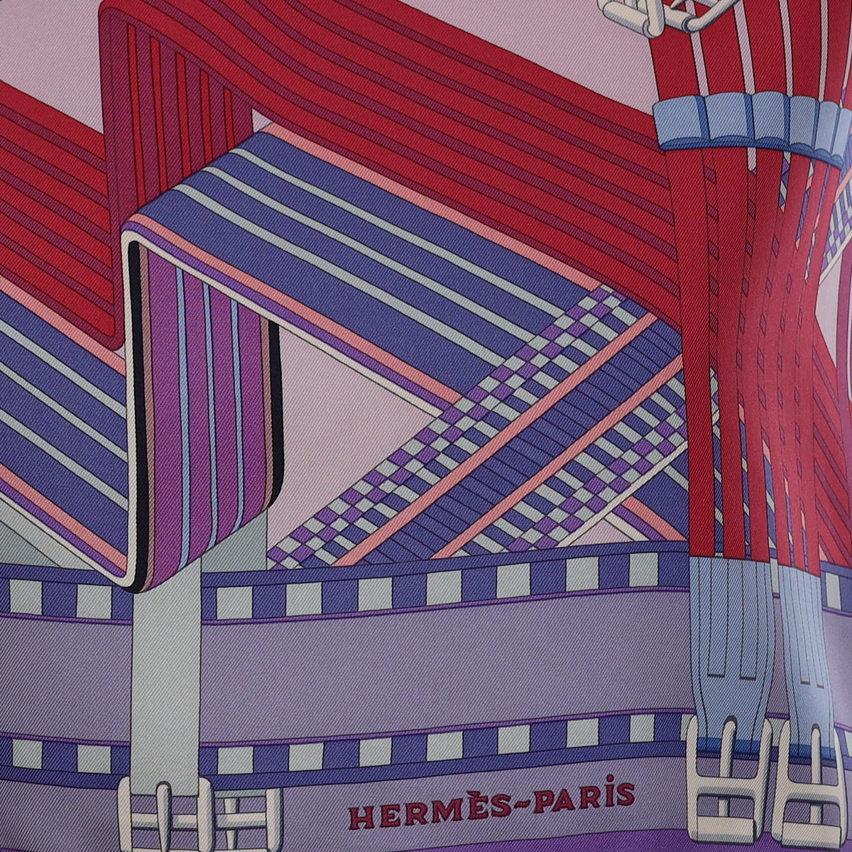 Hermès Sangles en ZigZag Silk Scarf Rare