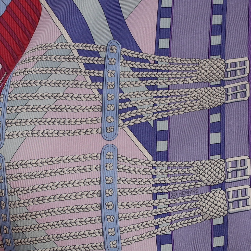 Hermès Sangles en ZigZag Silk Scarf Rare